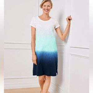 T by TALBOTS - SUPERSOFT SLUB SHORT SLEEVE DRESS